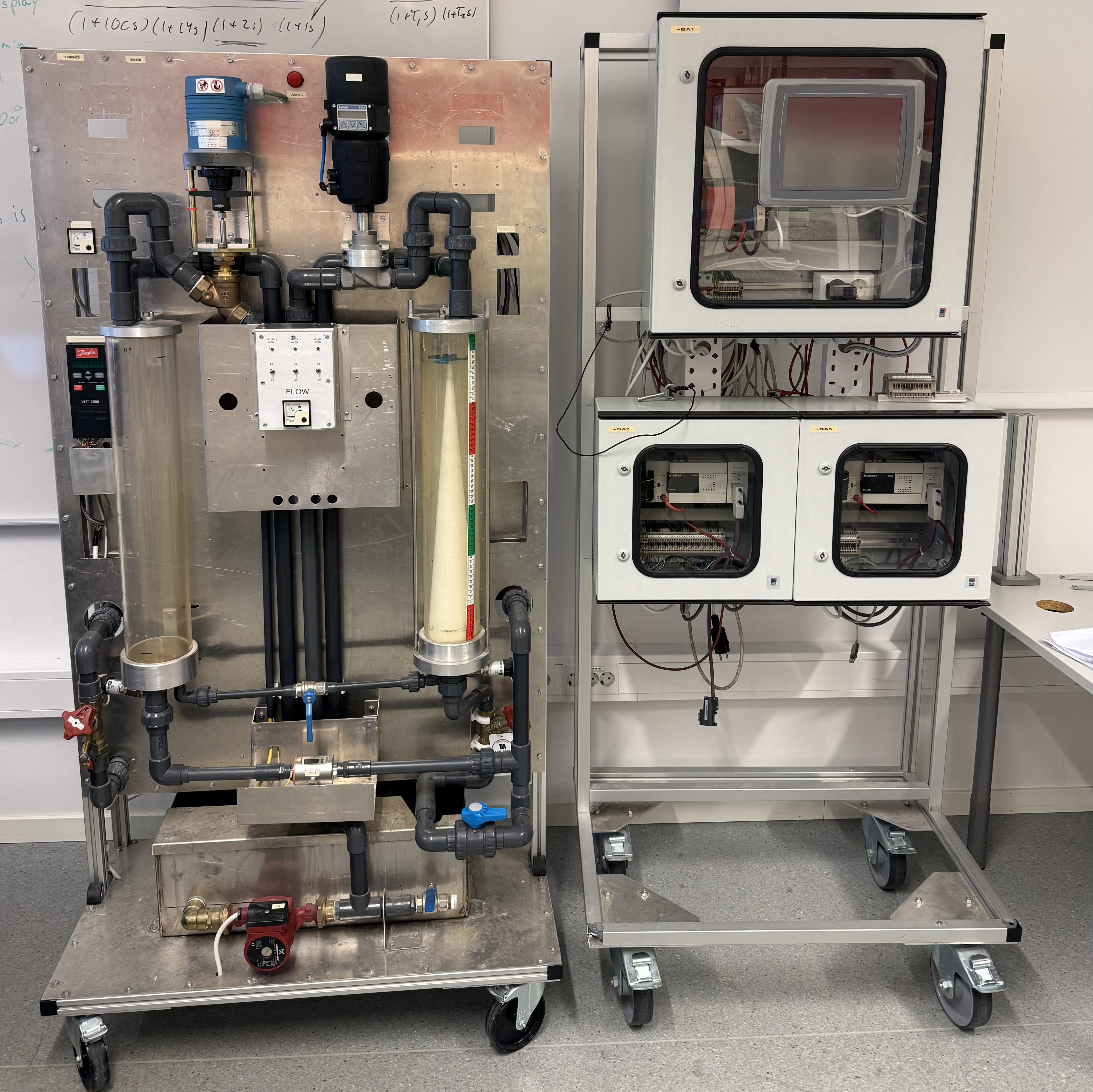 Vanntanksystem med PLS-rigg, frekvensomformer, reguleringsventil og tankrigg